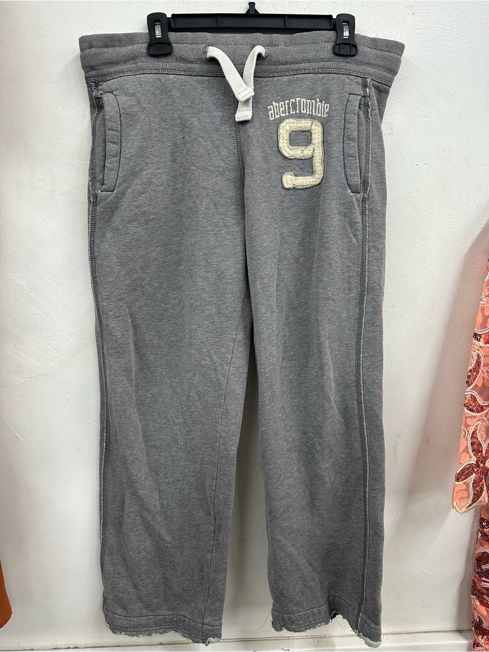 Abercrombie & fitch distressed grey sweatpants size xl men’s Y2K style